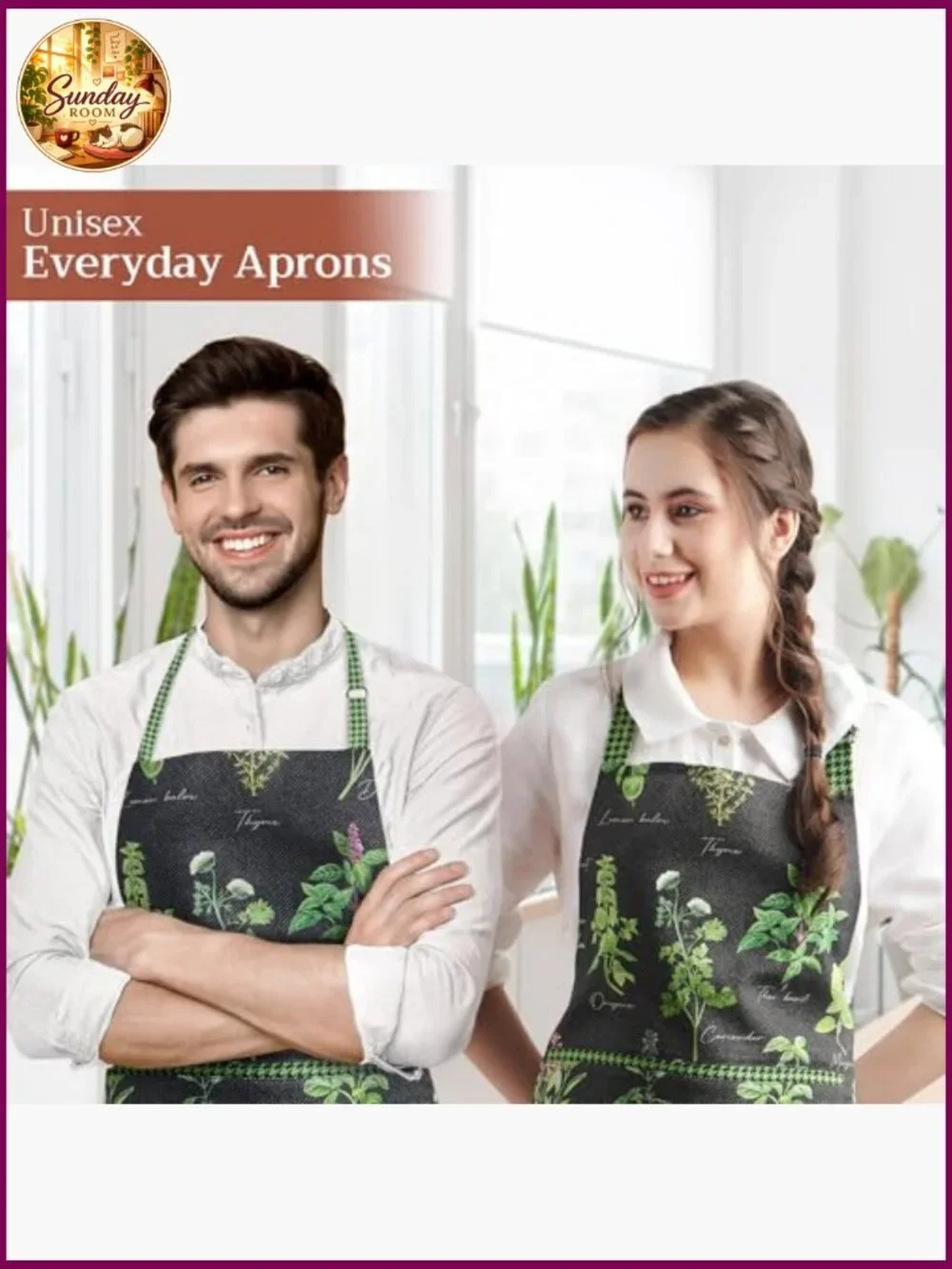 100% Cotton Unisex Apron with Pocket Kitchen Chef Apron